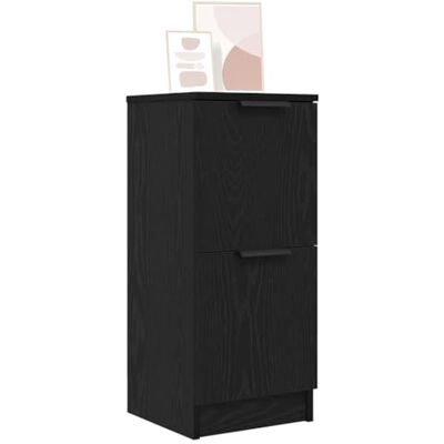 vidaXL Schwarzes Eichen Sideboard - Stauraum & Dekor vidaXL Schwarzes Eichen Sideboard - Stauraum & Dekor