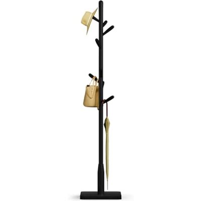 Awatiwa Garderobenleiste aus Massivholz, freistehende Baumgarderobe mit 8 Haken(+ 2 Ersatzteil),3 verstellbare Größen, Hutständer für Schlafzimmer/Büro/Eingangsbereich(quadratischer Boden, Schwarz) Awatiwa Garderobenleiste aus Massivholz, freistehende Baumgarderobe mit 8 Haken(+ 2 Ersatzteil),3 verstellbare Größen, Hutständer für Schlafzimmer/Büro/Eingangsbereich(quadratischer Boden, Schwarz)