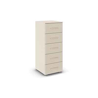 Rauch Möbel Aditio, Kommode für Schlafzimmer, Wohnzimmer, Kinderzimmer, Flur, 5 Schubladen, Soft-Close-Funktion, Highboard im zeitlosen Stil, Farbe Beige, Breite 40 cm Rauch Möbel Aditio, Kommode für Schlafzimmer, Wohnzimmer, Kinderzimmer, Flur, 5 Schubladen, Soft-Close-Funktion, Highboard im zeitlosen Stil, Farbe Beige, Breite 40 cm