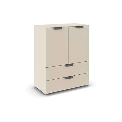 Rauch Möbel Aditio, Kommode für Schlafzimmer, Wohnzimmer, Kinderzimmer, Flur, 2-türig, 2 Schubladen, Soft-Close-Funktion, Highboard im modernen Look, Farbe Beige, Breite 80 cm Rauch Möbel Aditio, Kommode für Schlafzimmer, Wohnzimmer, Kinderzimmer, Flur, 2-türig, 2 Schubladen, Soft-Close-Funktion, Highboard im modernen Look, Farbe Beige, Breite 80 cm
