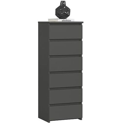 Home Collective Kommode mit 6 Schubladen Kommode Schlafzimmer Flur Wohnzimmer Organizer Kommode mit Schubladen 40 cm breit 109 cm hoch graphit Holz Highboard Sideboard Mehrzweckschrank Schrank schmal Home Collective Kommode mit 6 Schubladen Kommode Schlafzimmer Flur Wohnzimmer Organizer Kommode mit Schubladen 40 cm breit 109 cm hoch graphit Holz Highboard Sideboard Mehrzweckschrank Schrank schmal