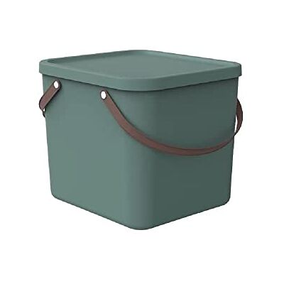 Rotho Albula Aufbewahrungsbox mit Deckel 40 L stapelbar mit Henkeln Grün Aufbewahrungsbox, Kiste mit Deckel, stapelbar, Henkel, rezyklierter Kunststoff, für Küche Bad und Kinderzimmer Rotho Albula Aufbewahrungsbox mit Deckel 40 L stapelbar mit Henkeln Grün Aufbewahrungsbox, Kiste mit Deckel, stapelbar, Henkel, rezyklierter Kunststoff, für Küche Bad und Kinderzimmer