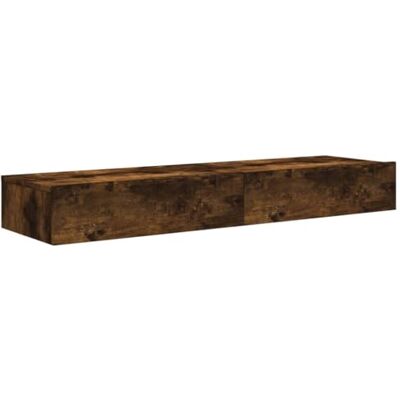 vidaXL Rauch-Eiche TV-Schrank 2 Stück - LED-Lichter - 60x35x15,5 cm vidaXL Rauch-Eiche TV-Schrank 2 Stück - LED-Lichter - 60x35x15,5 cm
