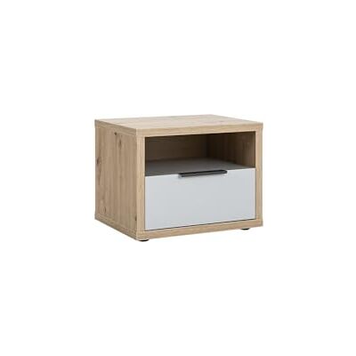 Composad Nachttisch der Linie VELATA mit 1 Schublade und 1 Fach, moderner und eleganter Nachttisch, (BxHxT) 52 x 41,1 x 40,5 cm, Farbe Eiche Honig und Grau lackiert, hergestellt in Italien Composad Nachttisch der Linie VELATA mit 1 Schublade und 1 Fach, moderner und eleganter Nachttisch, (BxHxT) 52 x 41,1 x 40,5 cm, Farbe Eiche Honig und Grau lackiert, hergestellt in Italien