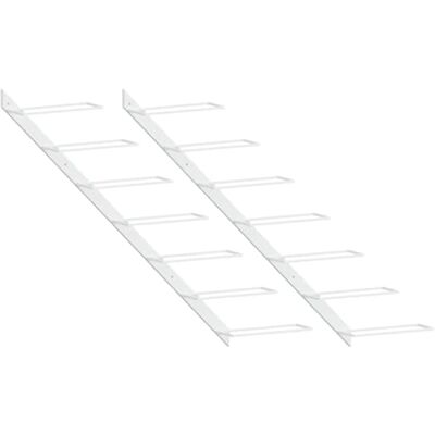 vidaXL 2X Wand Weinregal für 7 Flaschen Wandregal Weinhalter Weinflaschenhalter Flaschenregal Weinständer Hängeregal Weinflaschenregal Weiß Metall vidaXL 2X Wand Weinregal für 7 Flaschen Wandregal Weinhalter Weinflaschenhalter Flaschenregal Weinständer Hängeregal Weinflaschenregal Weiß Metall