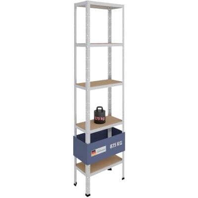 shelfplaza ® 230x60x30cm Home Schwerlastregal verzinkt/Metallregal mit 5 Böden/Kellerregal Metall, Garagenregal, Werkstattregal oder Regal Lagerregal/Steckregal Metall mit 175kg Tragkraft shelfplaza ® 230x60x30cm Home Schwerlastregal verzinkt/Metallregal mit 5 Böden/Kellerregal Metall, Garagenregal, Werkstattregal oder Regal Lagerregal/Steckregal Metall mit 175kg Tragkraft