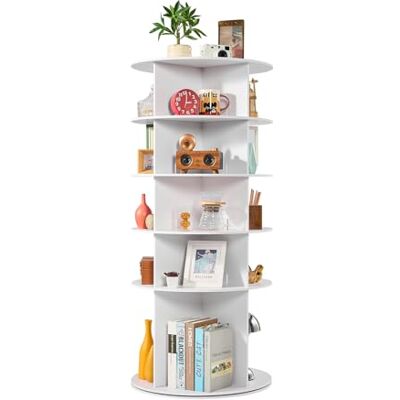VEVOR Schuhregal Schuhschrank für 20 Paar Schuhe (5-stöckig) 360° drehbar, platzsparende Schuhaufbewahrung, Schuhablage für Schlafzimmer Wohnzimmer Eingangsbereich, Weiß 598 x 598 x 1350 mm VEVOR Schuhregal Schuhschrank für 20 Paar Schuhe (5-stöckig) 360° drehbar, platzsparende Schuhaufbewahrung, Schuhablage für Schlafzimmer Wohnzimmer Eingangsbereich, Weiß 598 x 598 x 1350 mm