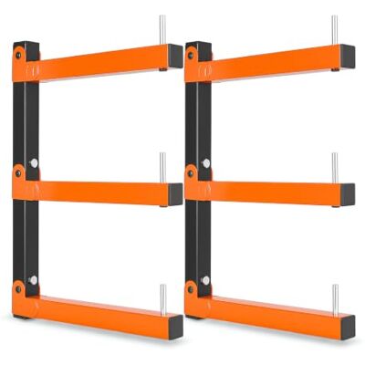 VEVOR 2x Kragarmregal mit 3 Ebenen Faltbares Holzlagerregal 50kg Pro Etage Metallregal zur Wandmontage für Werkstatt Lager Garage & Keller, aus Kohlenstoffstahl, mit Klapparmen & Verriegelungsbolzen VEVOR 2x Kragarmregal mit 3 Ebenen Faltbares Holzlagerregal 50kg Pro Etage Metallregal zur Wandmontage für Werkstatt Lager Garage & Keller, aus Kohlenstoffstahl, mit Klapparmen & Verriegelungsbolzen