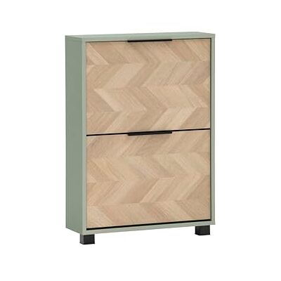 Schildmeyer Schuhschrank Schuhkipper Piazza 160856, Pistazie/Fischgräten Dekor, 59,8 x 19,5 x 85,7 cm, platzsparend durch geringe Tiefe Schildmeyer Schuhschrank Schuhkipper Piazza 160856, Pistazie/Fischgräten Dekor, 59,8 x 19,5 x 85,7 cm, platzsparend durch geringe Tiefe