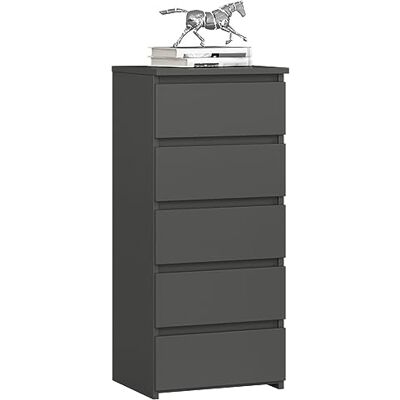 Home Collective Kommode mit 5 Schubladen Kommode Schlafzimmer Flur Wohnzimmer Organizer Kommode mit Schubladen 40 cm breit 92 cm hoch Graphit Highboard Sideboard Mehrzweckschrank Schrank schmal Home Collective Kommode mit 5 Schubladen Kommode Schlafzimmer Flur Wohnzimmer Organizer Kommode mit Schubladen 40 cm breit 92 cm hoch Graphit Highboard Sideboard Mehrzweckschrank Schrank schmal