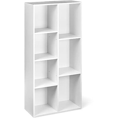 Amazon Bücherregal mit 7 Fächern, Weiß, 50 x 24 x 106 cm Amazon Bücherregal mit 7 Fächern, Weiß, 50 x 24 x 106 cm
