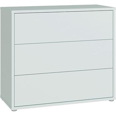 Forte Alice Springs Kommode 100, modern-minimalistisch, 3 Schubladen, Wohn-/Schlafzimmer, Holzwerkstoff, Secret Grey, 94,8 cm breit x 83,1 cm hoch x 41,5 cm tief Forte Alice Springs Kommode 100, modern-minimalistisch, 3 Schubladen, Wohn-/Schlafzimmer, Holzwerkstoff, Secret Grey, 94,8 cm breit x 83,1 cm hoch x 41,5 cm tief