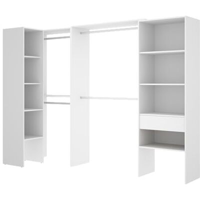 DEKIT GRUPO RIMOBEL Kleiderbügel, Melamin, Weiß, 187 x 248-198 x 79,4 cm DEKIT GRUPO RIMOBEL Kleiderbügel, Melamin, Weiß, 187 x 248-198 x 79,4 cm