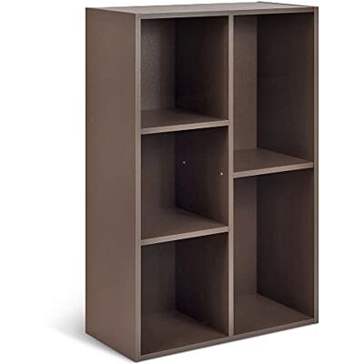 Amazon Bücherregal mit 5 quadratischen Fächern, Espresso, 50 x 24 x 80 cm Amazon Bücherregal mit 5 quadratischen Fächern, Espresso, 50 x 24 x 80 cm