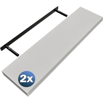 Casaria - 2er Set - Weiß matt - 90cm - Wall shelf Casaria - 2er Set - Weiß matt - 90cm - Wall shelf