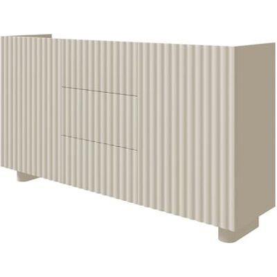 Selsey Buffetschrank 2 Türen mit 3 Schubladen - 144 cm - Beige Grau - Fiorra Selsey Buffetschrank 2 Türen mit 3 Schubladen - 144 cm - Beige Grau - Fiorra