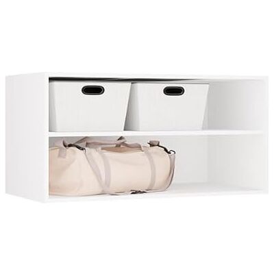 BDW OPENO Modulares Garderoben Set – Offener Kleiderschrank Moderne Garderobe mit Kleiderstangen, Schubladen, Regalen und Aufsätzen für Schlafzimmer, Flur oder Ankleidezimmer Modul 100, Weiß BDW OPENO Modulares Garderoben Set – Offener Kleiderschrank Moderne Garderobe mit Kleiderstangen, Schubladen, Regalen und Aufsätzen für Schlafzimmer, Flur oder Ankleidezimmer Modul 100, Weiß
