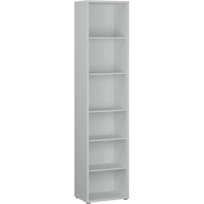Forte Alice Springs Bücherregal 50, modern-minimalistisch, 5 Einlegeböden, Wohnzimmer/Büro, Holzwerkstoff, Secret Grey, 49,8 cm breit x 214,3 cm hoch x 34,9 cm tief Forte Alice Springs Bücherregal 50, modern-minimalistisch, 5 Einlegeböden, Wohnzimmer/Büro, Holzwerkstoff, Secret Grey, 49,8 cm breit x 214,3 cm hoch x 34,9 cm tief