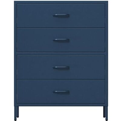 Jan Nowak Metall Kommode mit Schubladen Carla Komodenschrank für Schlafzimmer, Wohnzimmer, Kinderzimmer Industrial Loft Style Schubladenkommode Glitzernd 80 x 101,5 x 40 cm Dunkelblau Jan Nowak Metall Kommode mit Schubladen Carla Komodenschrank für Schlafzimmer, Wohnzimmer, Kinderzimmer Industrial Loft Style Schubladenkommode Glitzernd 80 x 101,5 x 40 cm Dunkelblau