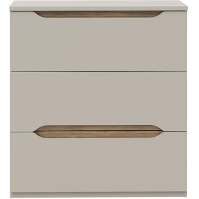 Forte EDWAL Sideboard 85, modernes Sideboard mit abgerundeten Griffmulden, 3 Schubladen, Holzwerkstoff, Kaschmir Beige Holzdekor, 85,1 cm breit x 92,3 cm hoch x 41,5 cm tief Forte EDWAL Sideboard 85, modernes Sideboard mit abgerundeten Griffmulden, 3 Schubladen, Holzwerkstoff, Kaschmir Beige Holzdekor, 85,1 cm breit x 92,3 cm hoch x 41,5 cm tief
