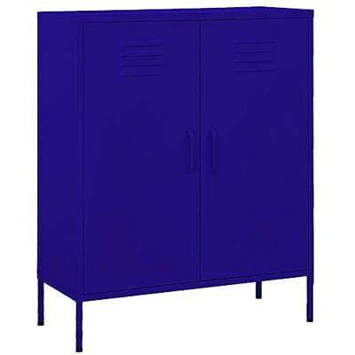 vidaXL Aufbewahrungsschranks Navy Blue Stahl - Storage Cabinet vidaXL Aufbewahrungsschranks Navy Blue Stahl - Storage Cabinet