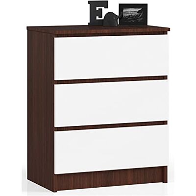Home Collective Kommode in Venge-weiß mit 3 geräumigen Schubladen, 60 cm breit, 77 cm hoch Kommode Schlafzimmer Flur Wohnzimmer Organizer mit Schubladen Holz Highboard Sideboard Schrank Home Collective Kommode in Venge-weiß mit 3 geräumigen Schubladen, 60 cm breit, 77 cm hoch Kommode Schlafzimmer Flur Wohnzimmer Organizer mit Schubladen Holz Highboard Sideboard Schrank