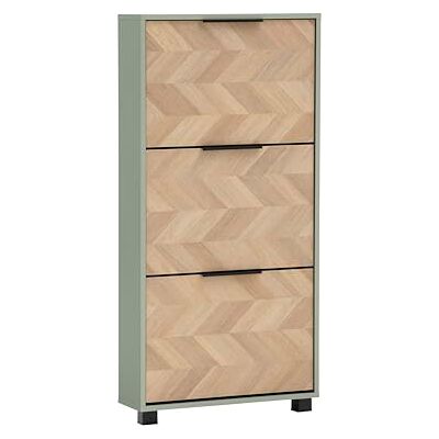 Schildmeyer Schuhschrank Schuhkipper Piazza 160858, Pistazie/Fischgräten Dekor, 59,8 x 19,5 x 124,5 cm, platzsparend durch geringe Tiefe Schildmeyer Schuhschrank Schuhkipper Piazza 160858, Pistazie/Fischgräten Dekor, 59,8 x 19,5 x 124,5 cm, platzsparend durch geringe Tiefe