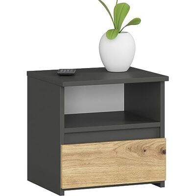 Home Collective Kommode mit 1 Schublade Kommode Schlafzimmer Flur Wohnzimmer Organizer Kommode mit Schubladen 40 cm breit 40 cm hoch Holz Highboard Sideboard Mehrzweckschrank Graphit-Artisan Eiche Home Collective Kommode mit 1 Schublade Kommode Schlafzimmer Flur Wohnzimmer Organizer Kommode mit Schubladen 40 cm breit 40 cm hoch Holz Highboard Sideboard Mehrzweckschrank Graphit-Artisan Eiche