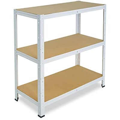 SHELFPLAZA - HOME 100x80x60 Metal - Weiß - 3-shelf - Regal SHELFPLAZA - HOME 100x80x60 Metal - Weiß - 3-shelf - Regal