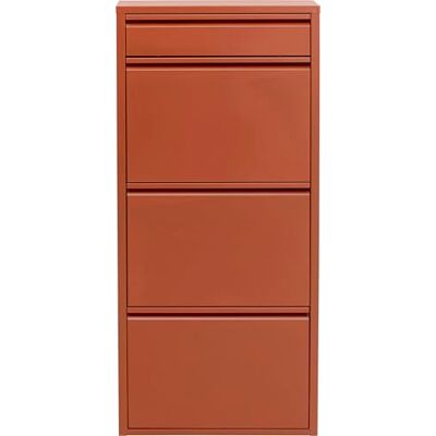 Kare Design Schuhschrank Caruso, Braun, Metall, mit 4 Klappen, Schuhablage für 6 Paar Schuhe, schmal, platzsparend, hoch, Schuhregal, Eingangsbereich, 115x50x15 cm Kare Design Schuhschrank Caruso, Braun, Metall, mit 4 Klappen, Schuhablage für 6 Paar Schuhe, schmal, platzsparend, hoch, Schuhregal, Eingangsbereich, 115x50x15 cm