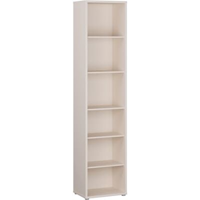 Forte Alice Springs Bücherregal 50, modern-minimalistisch, 5 Einlegeböden, Wohnzimmer/Büro, Holzwerkstoff, Kaschmir Beige, 49,8 cm breit x 214,3 cm hoch x 34,9 cm tief Forte Alice Springs Bücherregal 50, modern-minimalistisch, 5 Einlegeböden, Wohnzimmer/Büro, Holzwerkstoff, Kaschmir Beige, 49,8 cm breit x 214,3 cm hoch x 34,9 cm tief