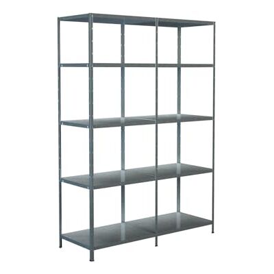 Schulte Regalwelt Stahlregal - 10 Verstellbare Böden - Silber Schulte Regalwelt Stahlregal - 10 Verstellbare Böden - Silber