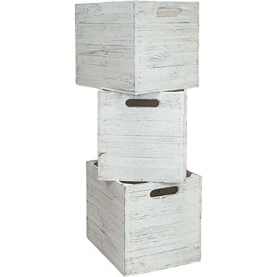 Kistenkolli Altes Land Aufbewahrungsbox Shabby weiss Einschubkiste Schubladenbox look passend für alle Kallaxregale und Expidit Regale Kallaxysteme Holzkiste Regalkiste Weinkiste Obstkiste Regalkiste 32x37x32cm (3er Set) Kistenkolli Altes Land Aufbewahrungsbox Shabby weiss Einschubkiste Schubladenbox look passend für alle Kallaxregale und Expidit Regale Kallaxysteme Holzkiste Regalkiste Weinkiste Obstkiste Regalkiste 32x37x32cm (3er Set)