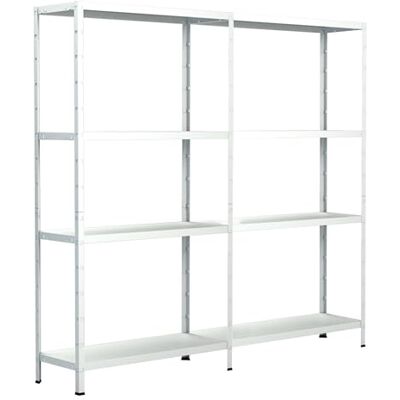 Schulte Regalwelt Weiß Steckregal - 8 Böden Metallregal - 180cm Schulte Regalwelt Weiß Steckregal - 8 Böden Metallregal - 180cm