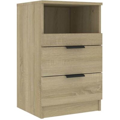 vidaXL Nachttisch mit 2 Schubladen 1 Fach Nachtschrank Nachtkonsole Nachtkommode Schlafzimmer Schrank Kommode Sonoma-Eiche Holzwerkstoff 40x36x65cm vidaXL Nachttisch mit 2 Schubladen 1 Fach Nachtschrank Nachtkonsole Nachtkommode Schlafzimmer Schrank Kommode Sonoma-Eiche Holzwerkstoff 40x36x65cm