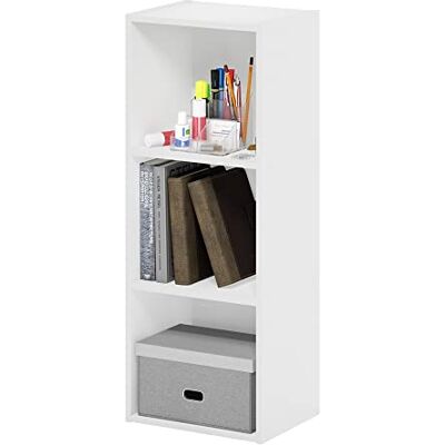 Furinno - Pasir - Weiß - 3-Tier - Bücherregal Furinno - Pasir - Weiß - 3-Tier - Bücherregal