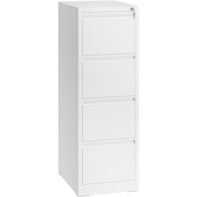 YITAHOME Aktenschrank mit 4 Abschließbaren Schubladen, Kippsicherer Rollender Aktenschrank mit Rädern für das Büro zu Hause, Unter-Pult-Aktenschränke, weiß, 62 x 45.8 x 133cm Metall Aktenschränke für A4 Legal Letter, Schlüssel, Kippschutz Büroschrank mi YITAHOME Aktenschrank mit 4 Abschließbaren Schubladen, Kippsicherer Rollender Aktenschrank mit Rädern für das Büro zu Hause, Unter-Pult-Aktenschränke, weiß, 62 x 45.8 x 133cm Metall Aktenschränke für A4 Legal Letter, Schlüssel, Kippschutz Büroschrank mi