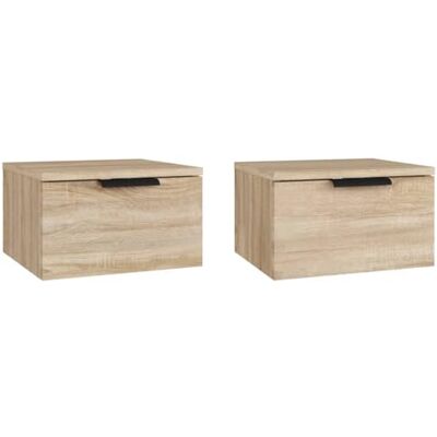vidaXL 2X Wand Nachttisch Hängend Nachtschrank Nachtkonsole Nachtkommode Schlafzimmer Schrank Kommode Hängeschrank Wandschrank Sonoma-Eiche 34x30x20cm vidaXL 2X Wand Nachttisch Hängend Nachtschrank Nachtkonsole Nachtkommode Schlafzimmer Schrank Kommode Hängeschrank Wandschrank Sonoma-Eiche 34x30x20cm