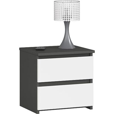 Home Collective Kommode mit 2 Schubladen Kommode Schlafzimmer Flur Wohnzimmer Organizer Kommode mit Schubladen 40 cm breit 40 cm hoch graphit-weiß Holz Highboard Sideboard Mehrzweckschrank Schrank schmal Home Collective Kommode mit 2 Schubladen Kommode Schlafzimmer Flur Wohnzimmer Organizer Kommode mit Schubladen 40 cm breit 40 cm hoch graphit-weiß Holz Highboard Sideboard Mehrzweckschrank Schrank schmal