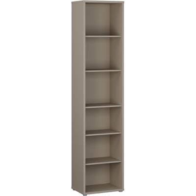 Forte Alice Springs Bücherregal 50, modern-minimalistisch, 5 Einlegeböden, Wohnzimmer/Büro, Holzwerkstoff, Taupe, 49,8 cm breit x 214,3 cm hoch x 34,9 cm tief Forte Alice Springs Bücherregal 50, modern-minimalistisch, 5 Einlegeböden, Wohnzimmer/Büro, Holzwerkstoff, Taupe, 49,8 cm breit x 214,3 cm hoch x 34,9 cm tief