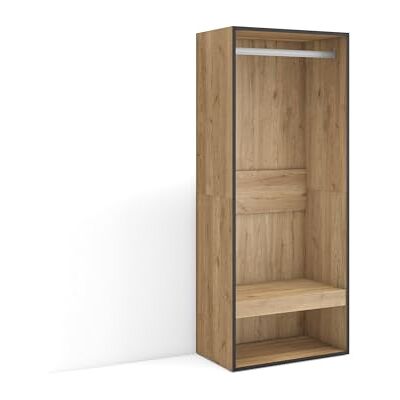 Skraut Home Offener Kleiderschrank Kleidung, Schuhe 60x145x35 cm Für Schlafzimmer, Zimmer Garderobenschrank Moderner Stil Eiche Skraut Home Offener Kleiderschrank Kleidung, Schuhe 60x145x35 cm Für Schlafzimmer, Zimmer Garderobenschrank Moderner Stil Eiche