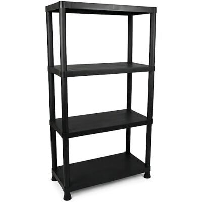 Ondis24 Steckregal 60 x 30 x 131 (H) cm, 4 Böden, Kunststoffregal, Schwerlastregal, bis zu 80 kg, Regal, Lagerregal (1 Stück) Ondis24 Steckregal 60 x 30 x 131 (H) cm, 4 Böden, Kunststoffregal, Schwerlastregal, bis zu 80 kg, Regal, Lagerregal (1 Stück)
