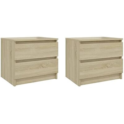 vidaXL 2X Nachttisch mit 2 Schubladen Nachtschrank Nachtkonsole Nachtkommode Schlafzimmer Schrank Kommode Sonoma-Eiche 50x39x43,5cm Holzwerkstoff vidaXL 2X Nachttisch mit 2 Schubladen Nachtschrank Nachtkonsole Nachtkommode Schlafzimmer Schrank Kommode Sonoma-Eiche 50x39x43,5cm Holzwerkstoff