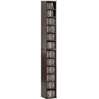 HOMCOM 2er-Set Säulenregale 21x22,5x88,5 cm Braun CD-DVD Aufbewahrungsschrank 6+6 Fächer, Kapazität max. 204 CDs HOMCOM 2er-Set Säulenregale 21x22,5x88,5 cm Braun CD-DVD Aufbewahrungsschrank 6+6 Fächer, Kapazität max. 204 CDs