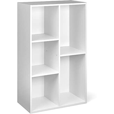 Amazon Bücherregal mit 5 Fächern, Weiß, 50 x 24 x 80 cm Amazon Bücherregal mit 5 Fächern, Weiß, 50 x 24 x 80 cm