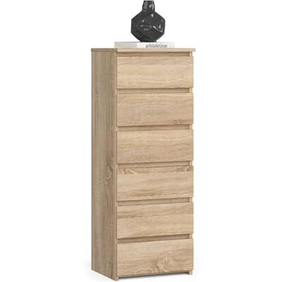 Home Collective Kommode mit sechs Schubladen elegant für minimalistische Innenräume 109 cm hoch und 40 cm breit Wohnzimmer Schlafzimmer Flur Schrank Sideboard Highboard viel Stauraum Sonoma Home Collective Kommode mit sechs Schubladen elegant für minimalistische Innenräume 109 cm hoch und 40 cm breit Wohnzimmer Schlafzimmer Flur Schrank Sideboard Highboard viel Stauraum Sonoma