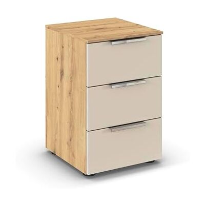 Rauch Möbel Flipp, Nachttisch für Schlafzimmer, Kinderzimmer, Wohnzimmer, Jugendzimmer, Flur, Garderobe, 3 Schubladen, mit Softclose-Funktion, Farbe Eiche Artisan, Holz/Beige, Breite 40 cm Rauch Möbel Flipp, Nachttisch für Schlafzimmer, Kinderzimmer, Wohnzimmer, Jugendzimmer, Flur, Garderobe, 3 Schubladen, mit Softclose-Funktion, Farbe Eiche Artisan, Holz/Beige, Breite 40 cm
