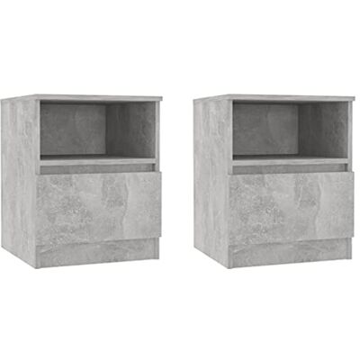 vidaXL 2X Nachttisch 1 Schublade 1 Ablage Nachtschrank Nachtkommode Nachtkonsole Schlafzimmer Schrank Kommode Betongrau 40x40x50cm Holzwerkstoff vidaXL 2X Nachttisch 1 Schublade 1 Ablage Nachtschrank Nachtkommode Nachtkonsole Schlafzimmer Schrank Kommode Betongrau 40x40x50cm Holzwerkstoff