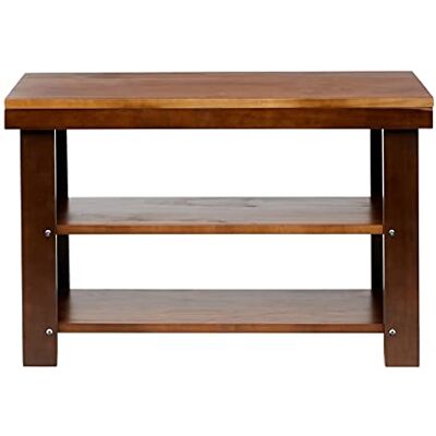 Amazon Schuhregal, massiv, Bank für Eingangsbereich, 3 Ebenen, Flur, massives Kiefernholz, Braun, 70 x 26 x 45 cm Amazon Schuhregal, massiv, Bank für Eingangsbereich, 3 Ebenen, Flur, massives Kiefernholz, Braun, 70 x 26 x 45 cm