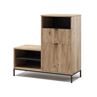 Vicco Schuhschrank Eliza, Viking Oak, 100 x 98.5 cm mit Tür und Schublade, geeignet zur platzsparenden Aufbewahrung von Schuhen Vicco Schuhschrank Eliza, Viking Oak, 100 x 98.5 cm mit Tür und Schublade, geeignet zur platzsparenden Aufbewahrung von Schuhen